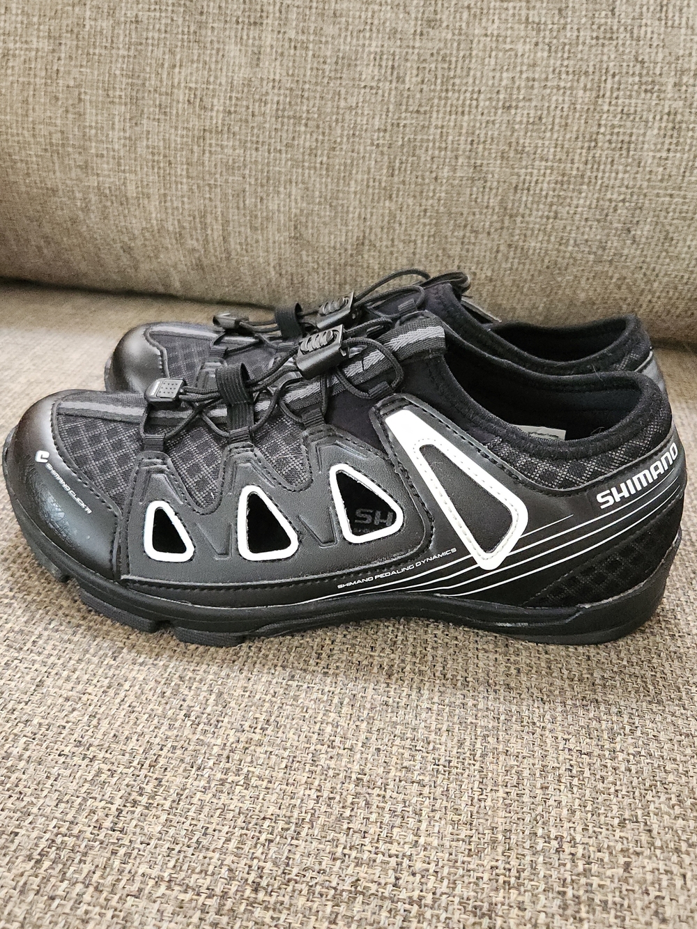 Shimano CLICK'R SPD Black White SH-CT46 Casual Cycling Trekking Shoes 7.5 38